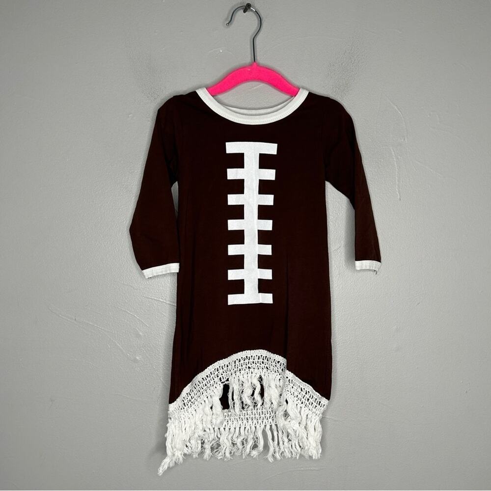 Boho Kids Dress Football Sport NFL Super Bowl Cute Sporty Crochet Baby Sports